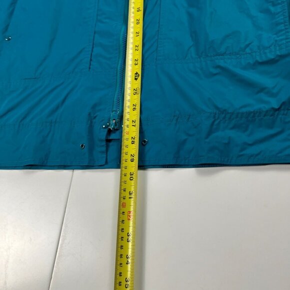 Vintage northern reflections women oversize windbreaker rain jacket teal sz S - Picture 9 of 9